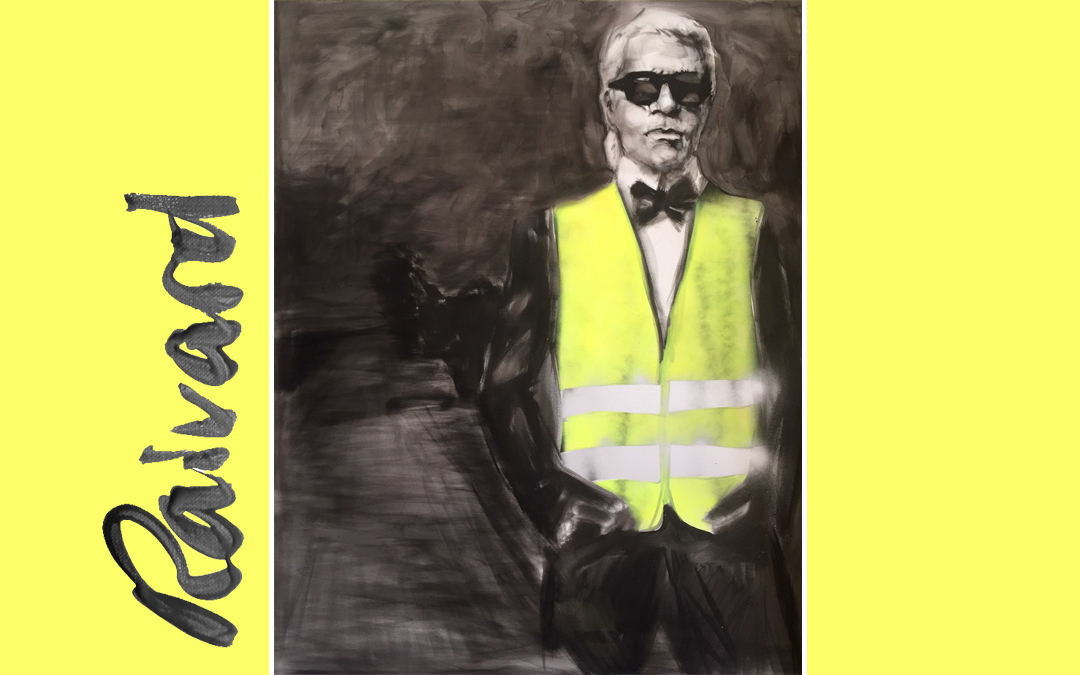 portrait-karl-lagerfeld-gilet-jaune-michael-raivard-680x1024